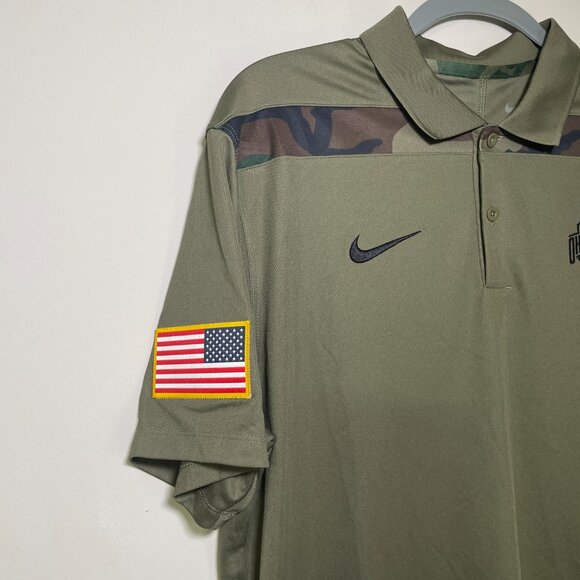 NWT Men's L Nike Ohio State Buckeyes Dry-Fit Military Appreciation Polo Shirt - Picture 2 of 11
